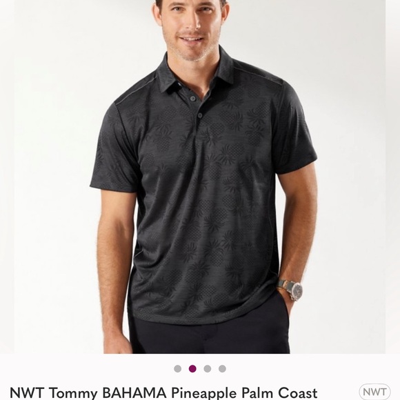 NWT Tommy BAHAMA Pineapple Palm Coast IslandZone® Polo - Picture 2 of 5